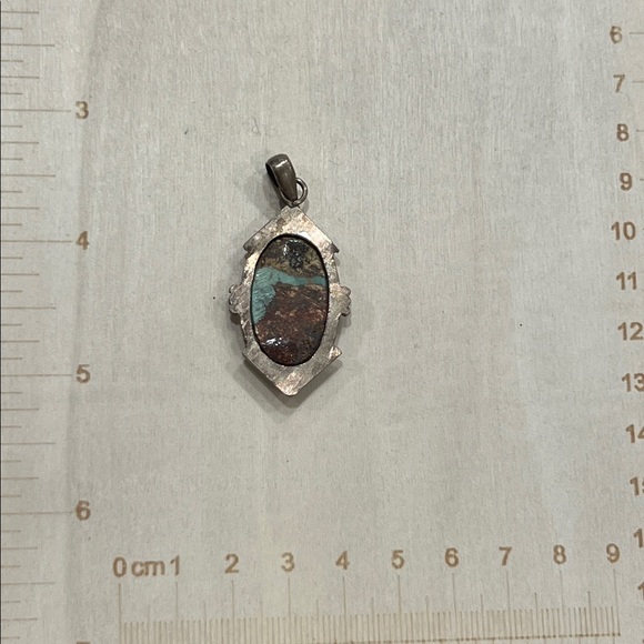 1970s turquoise pendant - Picture 3 of 7